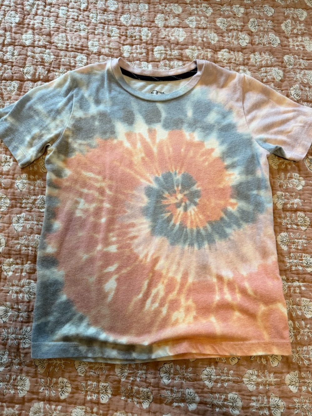art class Peach & Gray Tie-Dye Spiral Tee - Short Sleeve